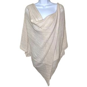 NWT ee:some Off White Oversized Knit Batwing Shawl Sweater Size S/M